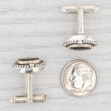 New Black CZ Cuff Links 14k Gold Sterling Silver Mens Suit Accessories Cufflinks