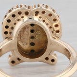 Meredith College Converted Badge Signet Ring 10k Yellow Gold Pearls Size 3.75