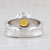 Light Gray Sam Lehr 1.49ctw Yellow Sapphire Diamond Ring 18k White Gold Size 4.5