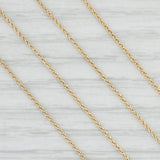 Light Gray 0.44ctw Diamond Cluster Pendant Necklace 10k Yellow Gold 24" Wheat Chain