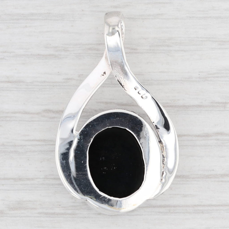 Light Gray New Onyx Pendant 925 Sterling Silver Oval Solitaire B12629