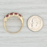 1.37ctw Ruby Sapphire Emerald Gemstone Ring 14k Yellow Gold Size 8