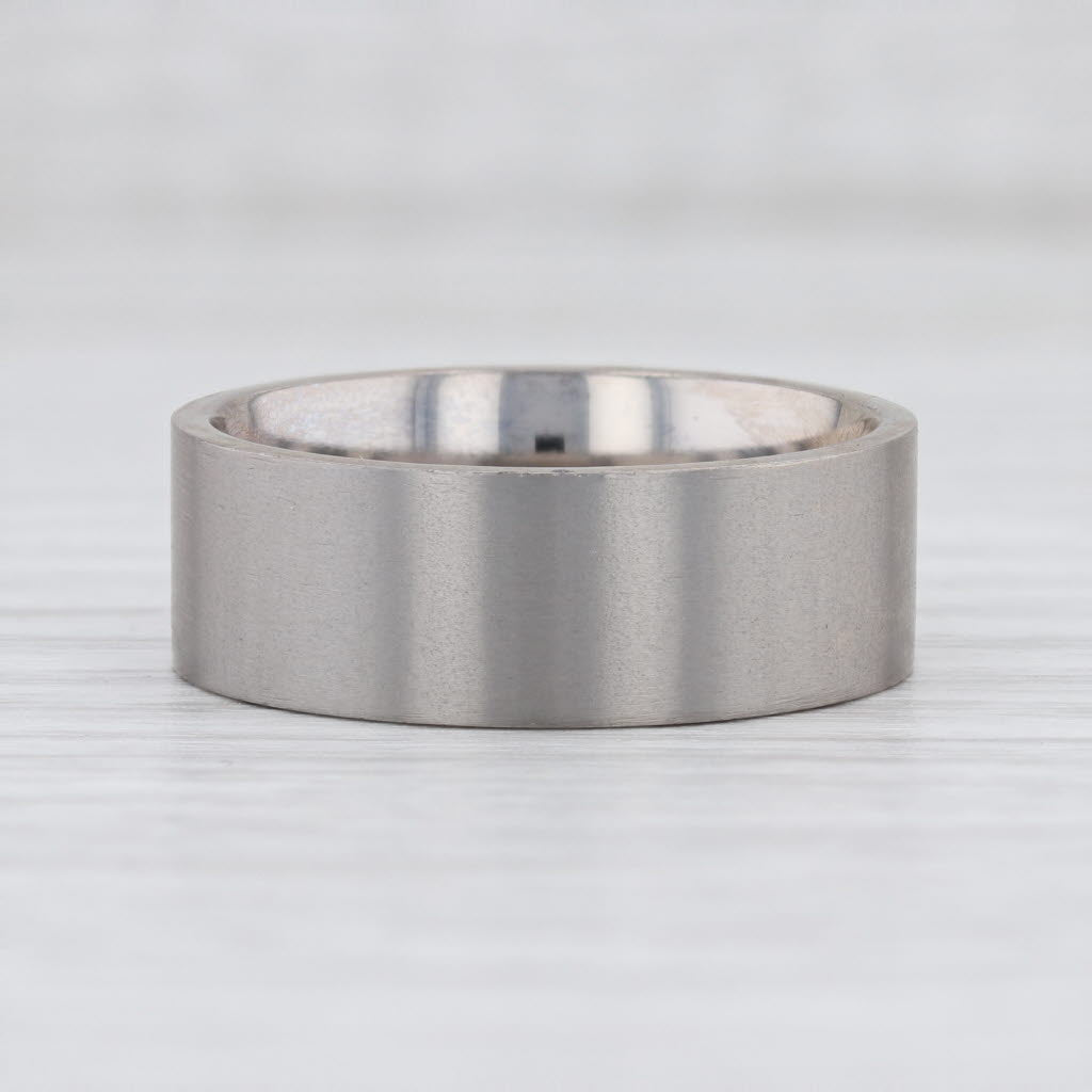 Light Gray New Men's Ring Wedding Band Size 10.25 Titanium