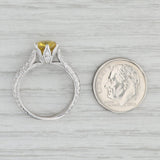 2.84ctw Yellow Sapphire Diamond Engagement Ring 18k White Gold Size 7 Oasis