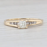 Light Gray 0.50ctw Princess Diamond Engagement Ring 14k Yellow Gold Size 9.75