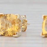 2.40ctw Orange Citrine Stud Earrings 14k Yellow Gold November Birthstone