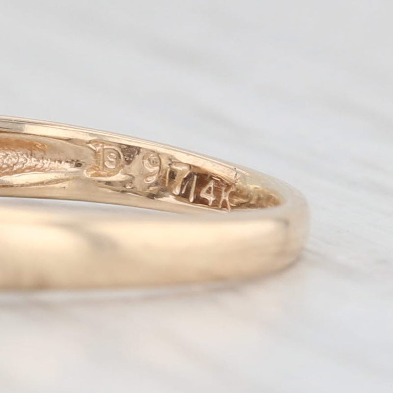 0.91ctw Round Diamond Engagement Ring 14k Yellow White Gold Size 8.25