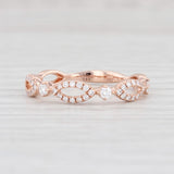 New 0.26ctw Diamond Band 14k Rose Gold Size 6.75 Stackable Wedding Ring