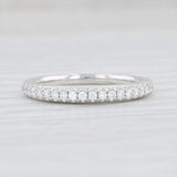 0.20ctw Diamond Wedding Ring 14k White Gold Size 6.5 Women's Band Pave Set