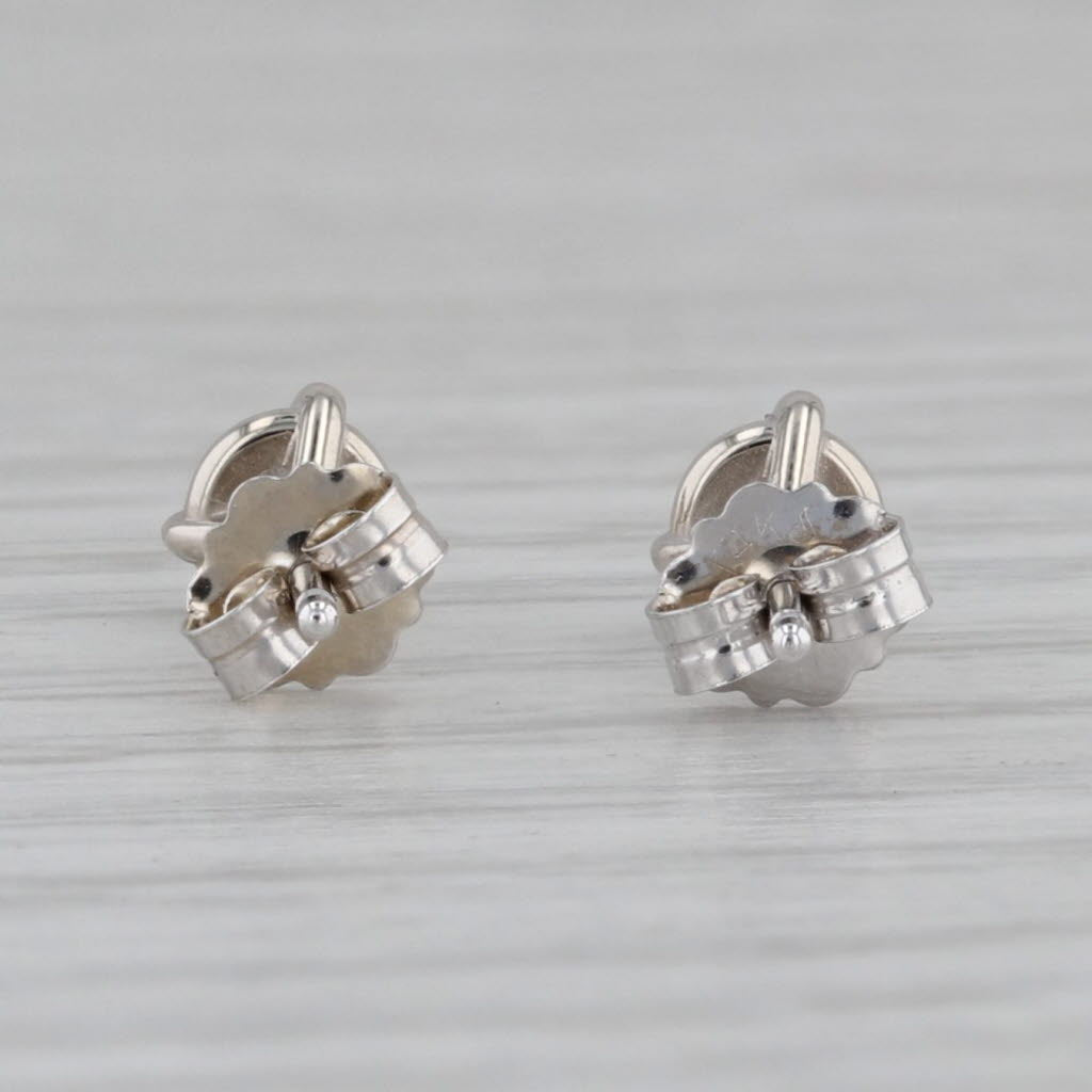 Gray New 0.39ctw Diamond Stud Earrings 14k White Gold VS2 Round Solitaires