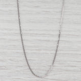 Light Gray New Spiga Wheat Chain Necklace 14k White Gold 18" 0.8mm Adjustable Sliding Bead