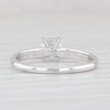 Light Gray 0.53ct Round Diamond Solitaire Engagement Ring 14k White Gold Size 6.25
