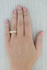 Dark Gray 0.40ctw Channel Set Diamond Wedding Band 14k Yellow Gold Ring Size 8.5