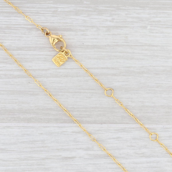 Light Gray New Nina Nguyen Spirit Necklace Chrysoprase Sterling Gold Vermeil Crinkle Chain