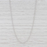 Light Gray New Spiga Wheat Chain Necklace 14k White Gold 16" 0.9mm Lobster Clasp