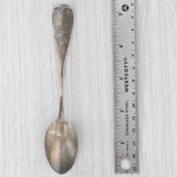 Peach Tree Spoon Sterling Silver Engraved "Belle" Vintage Souvenir Keepsake