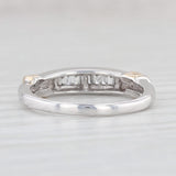 0.24ctw Diamond Wedding Band 10k White Yellow Gold Size 8 Stackable Ring