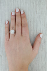 Neil Lane Princess Diamond Halo Engagement Ring 14k White Gold Size 6.75