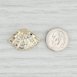 0.85ctw Diamond Fan Slide Pendant 14k Yellow Gold