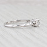 Light Gray Vintage 0.50ctw Round Diamond Engagement Ring 14k White Gold Keepsake
