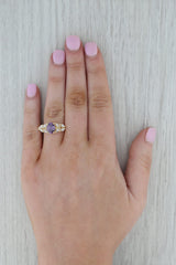 1.43ctw Purple White Cubic Zirconia Ring 14k Yellow Gold Size 10.25