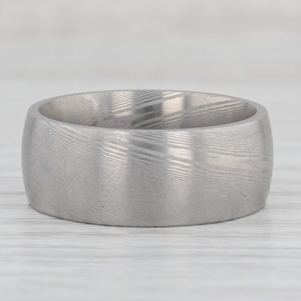 Gray New Brushed Titanium Ring Size 10 Men's Wedding Band