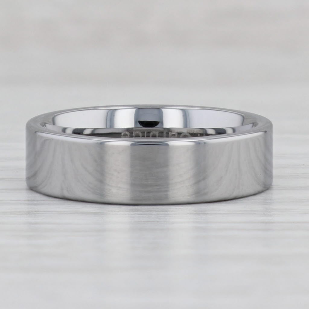 Gray New Tungsten Carbide Ring Stackable 6mm Wedding Band Size 9.5