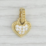 Light Gray 0.30ctw Diamond Heart Enhancer Pendant 18k Yellow Gold Judith Ripka