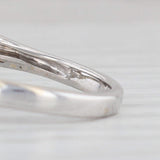 0.40ctw Diamond 3-Stone Ring 14k White Gold Size 7 Wedding Anniversary Band