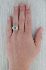 Rosy Brown Grey Opal 1ctw Diamond Halo Ring 14k Yellow Gold Size 8 Cocktail