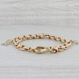 0.50ctw Heart Peace Sign Support Ribbon Charm Cable Chain Bracelet 14k Gold 7.5"