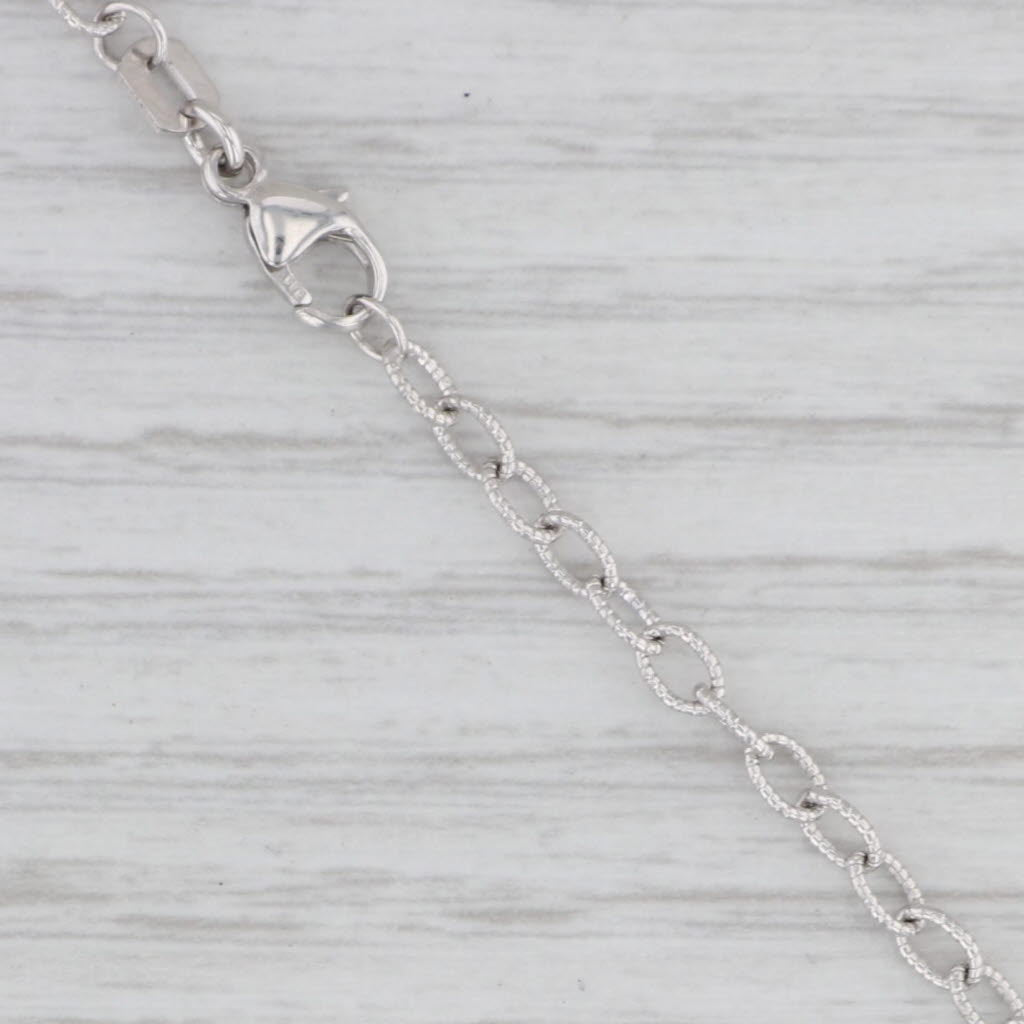 Light Gray New 18" 3mm Twist Cable Chain Necklace 14k White Gold