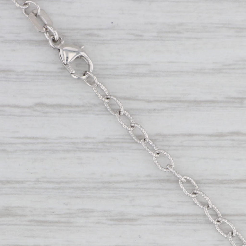 New 18" 3mm Twist Cable Chain Necklace 14k White Gold