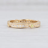 New Beverley K Yellow Sapphire Diamond Eternity Ring 14k Gold Stackable Band 6.5