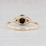 0.50ctw Sapphire Diamond Ring 10k Yellow Gold Oval Size 6.25 September