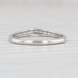 Light Gray Krementz Diamond Band Platinum Wedding Ring Notched Guard Stackable Ring Size 8