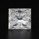 Gray 1.50ct Loose Diamond GIA Graded Princess Square Brilliant Solitaire H SI1