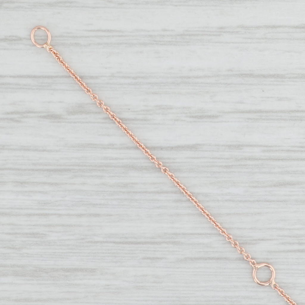 Light Gray New Round Cable Chain Necklace 14k Rose Gold 1mm Lobster Clasp 16-18" Adjustable