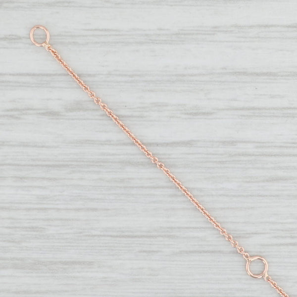 Light Gray New Round Cable Chain Necklace 14k Rose Gold 1mm Lobster Clasp 16-18" Adjustable