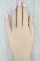 New 0.16ctw Woven Diamond Ring 14k Yellow Gold Size 6.5 Wedding Stackable Band