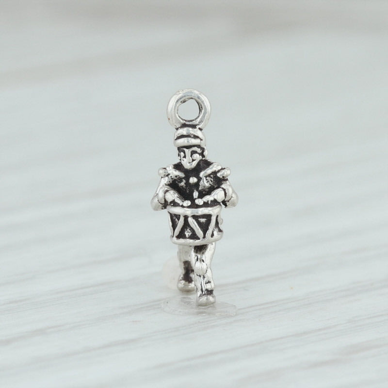 Little Drummer Boy Charm Sterling Silver 12 Days of Christmas Drummers Drumming