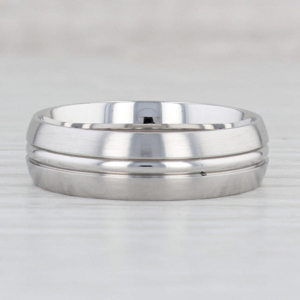 Light Gray New Cobalt Men's Ring Size 12-12.25 Wedding Band Ridged