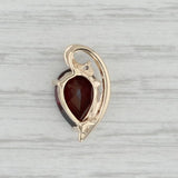 2.17ctw Garnet Diamond Teardrop Pendant 10k Yellow Gold January Birthstone