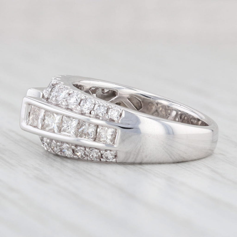 Light Gray 1.60ctw Semi Mount Diamond Ring 14k White Gold Engagement Size 6