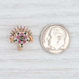 Light Gray Kappa Sigma Fraternity Badge 10k Gold Pearl Ruby Opal Emerald Greek Crescent Pin