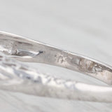 Light Gray Art Deco 0.62ctw Diamond Engagement Ring Platinum Size 5.25 Floral Filigree