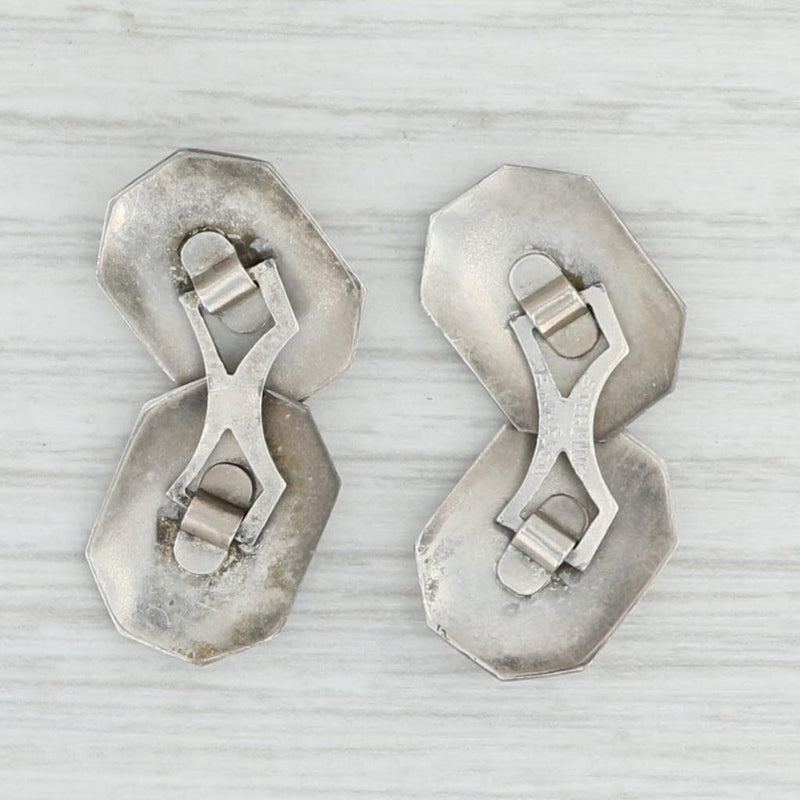Vintage EI Franklin Hammered Arts & Crafts Cufflinks Sterling Silver