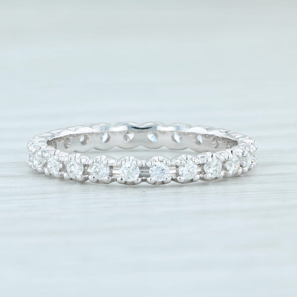 Light Gray New 0.46ctw Diamond Eternity Ring 14k White Gold Size 6 Wedding Stackable Band