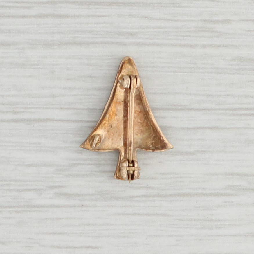 Light Gray Pi Beta Phi Mothers Pin 10k Yellow Gold Diamond Sorosis Sorority Arrowhead