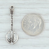 Light Gray Banjo Charm Sterling Silver 925 Blue Grass Music Our State North Carolina